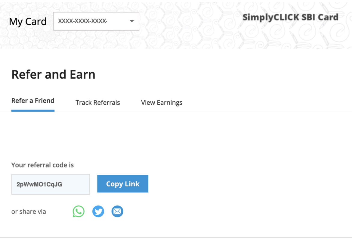 SBI Card Referral Code